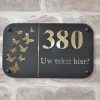 Adresbord vlinder