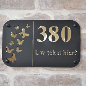 Adresbord vlinder