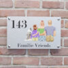 naambord familie achterzijde 25x15 zilver afstandhouders