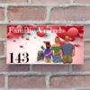 familie aluminium naambord 20x10 rechte hoeken blind