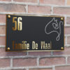 naambord rechthoek illustratie kat goud afstandhouders