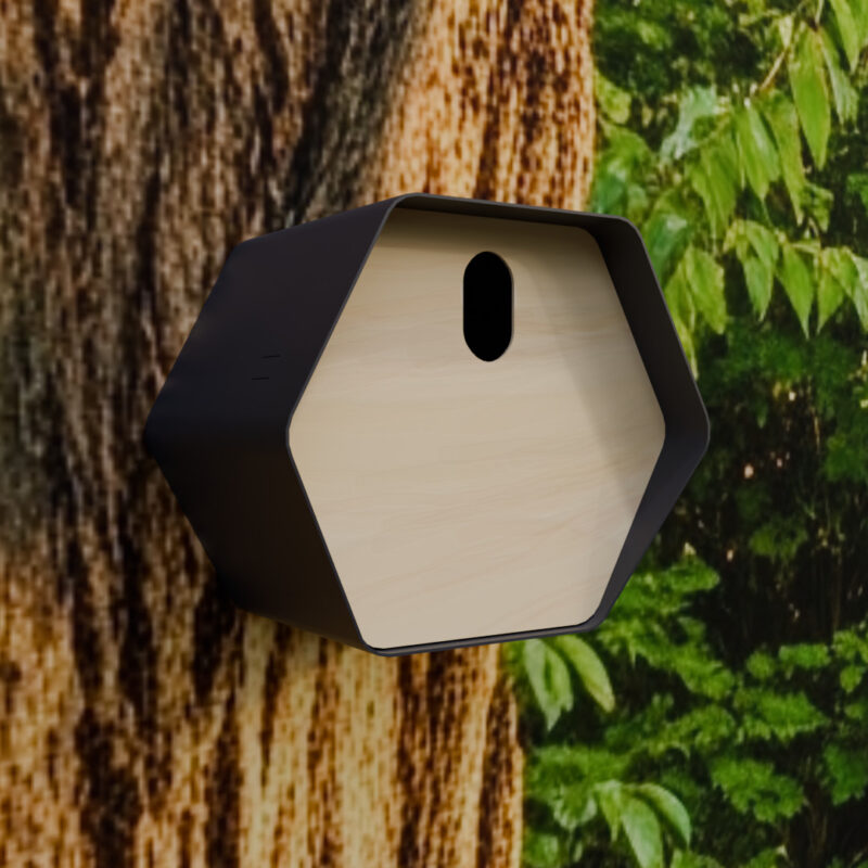 vogelhuisje hive blauw ovaal zonder opdruk