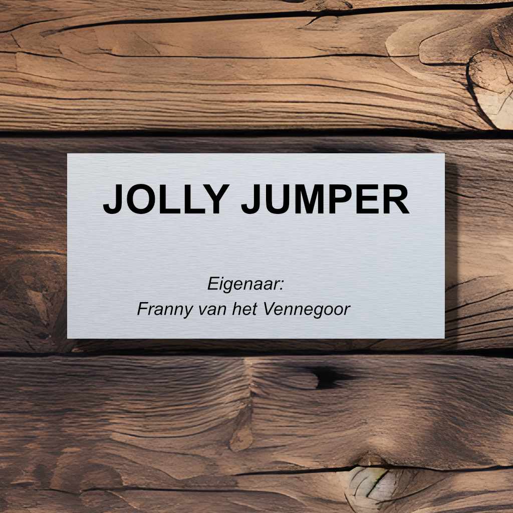 naambord alu 20x10 eigenaar achtergrond hout
