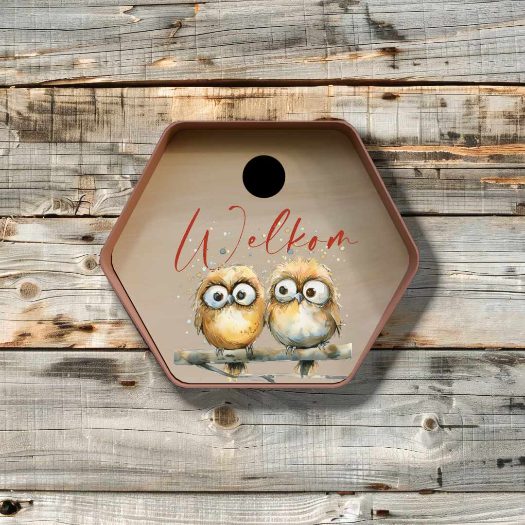 vogelhuisje hive rond birds 5