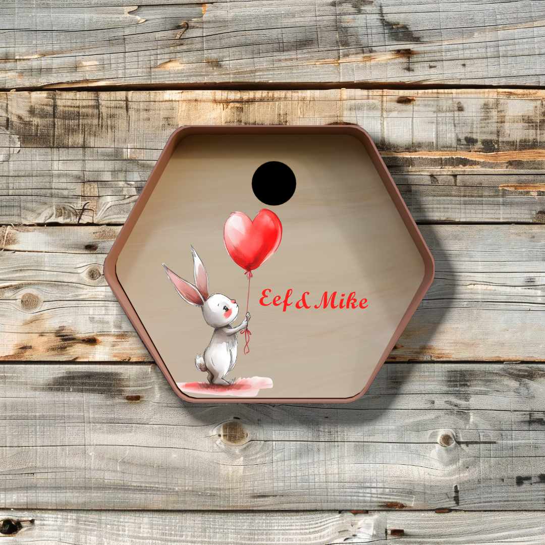 vogelhuisje hive rond bunny