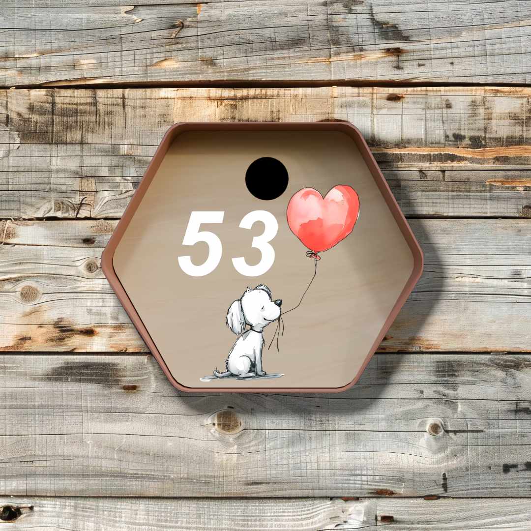 vogelhuisje hive rond dog