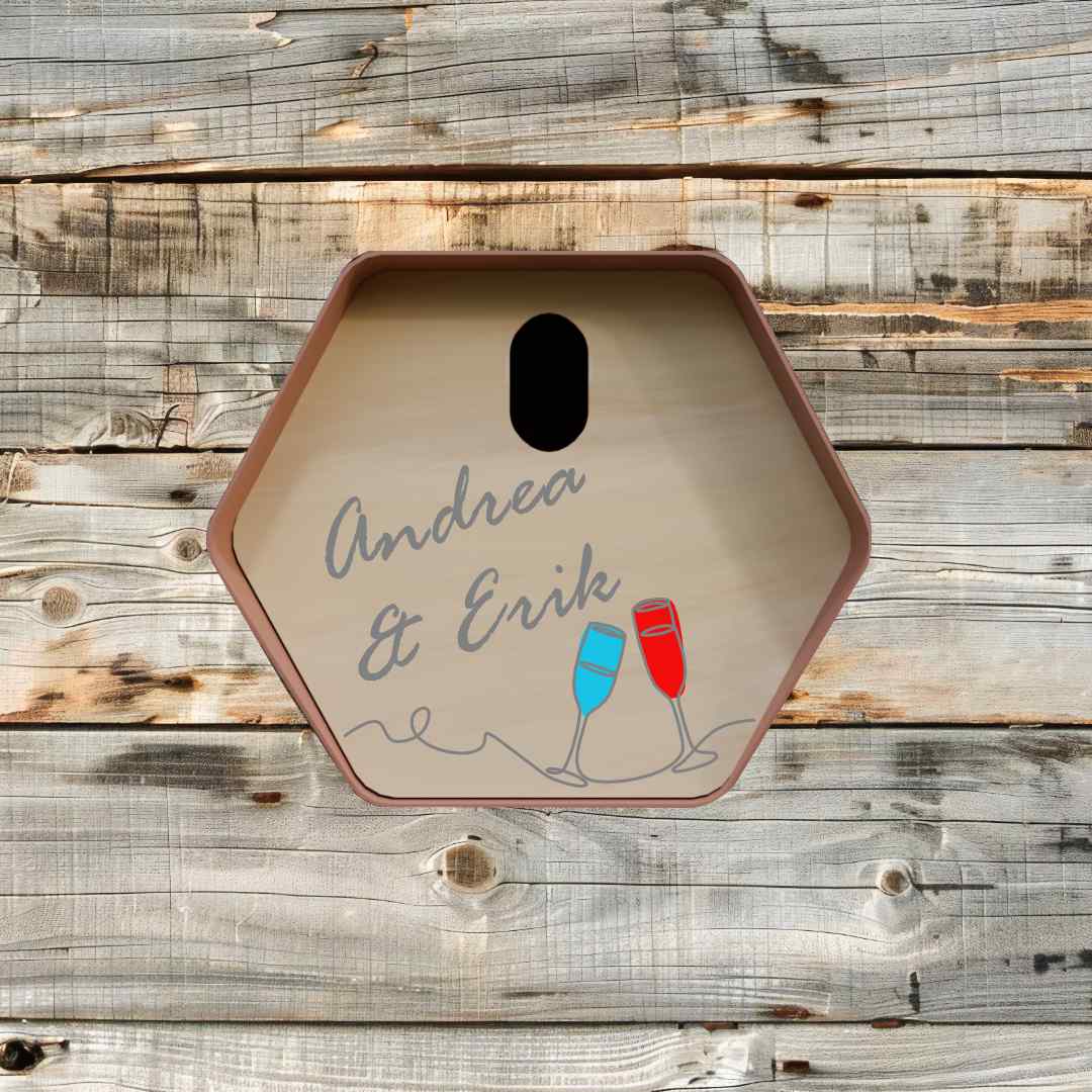 vogelhuisje hive ovaal champagne