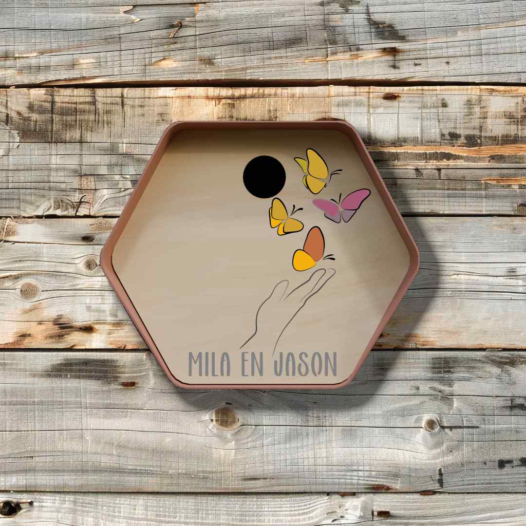 vogelhuisje hive rond vlinders