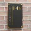 naambord staand vertical goud afstandhouders