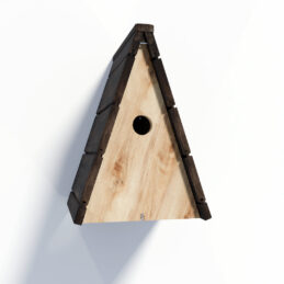 vogelhuis wigwam zwart-naturel basic