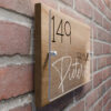 naambord hout zijkant