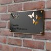 naambord rechthoek duallayer vlinder goud afstandhouders