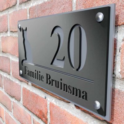 bevestiging naambord afstandhouders kat