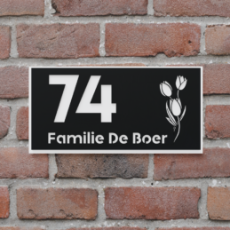 Naambord Oblong met Tulpen