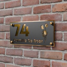 Naambord Oblong met Tulpen