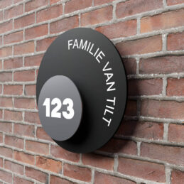 Naambord Rond– Met Huisnummerbord